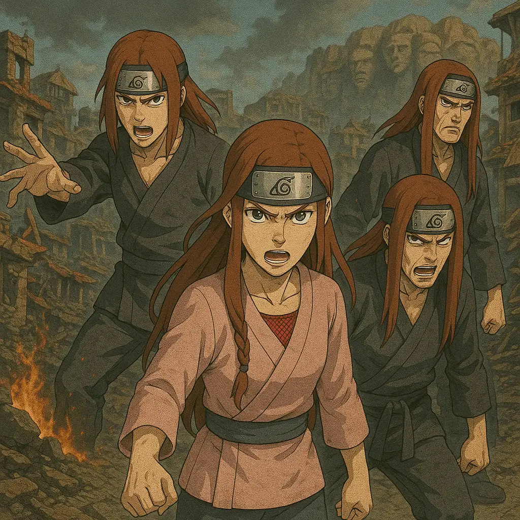 varios integrantes del clan kurama listos para la pelea