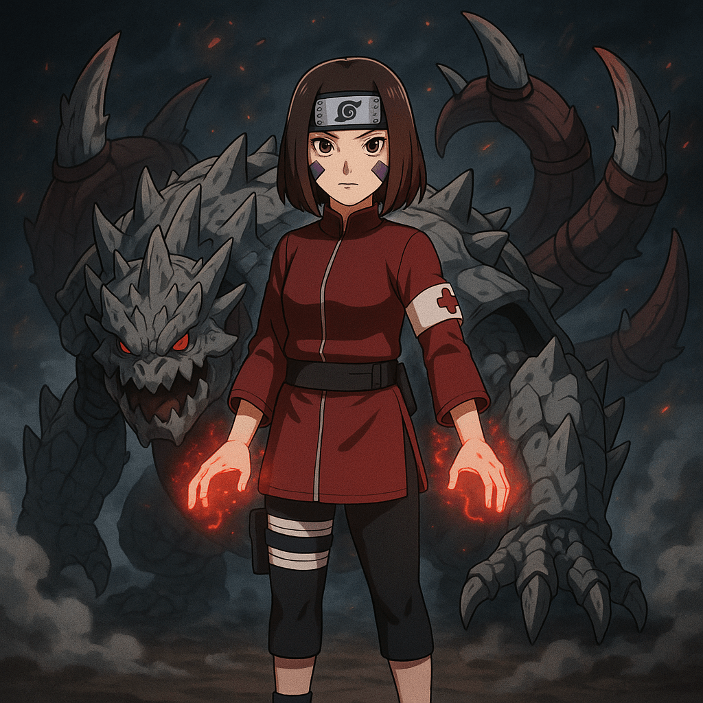 rin nohara conteniendo al isobu