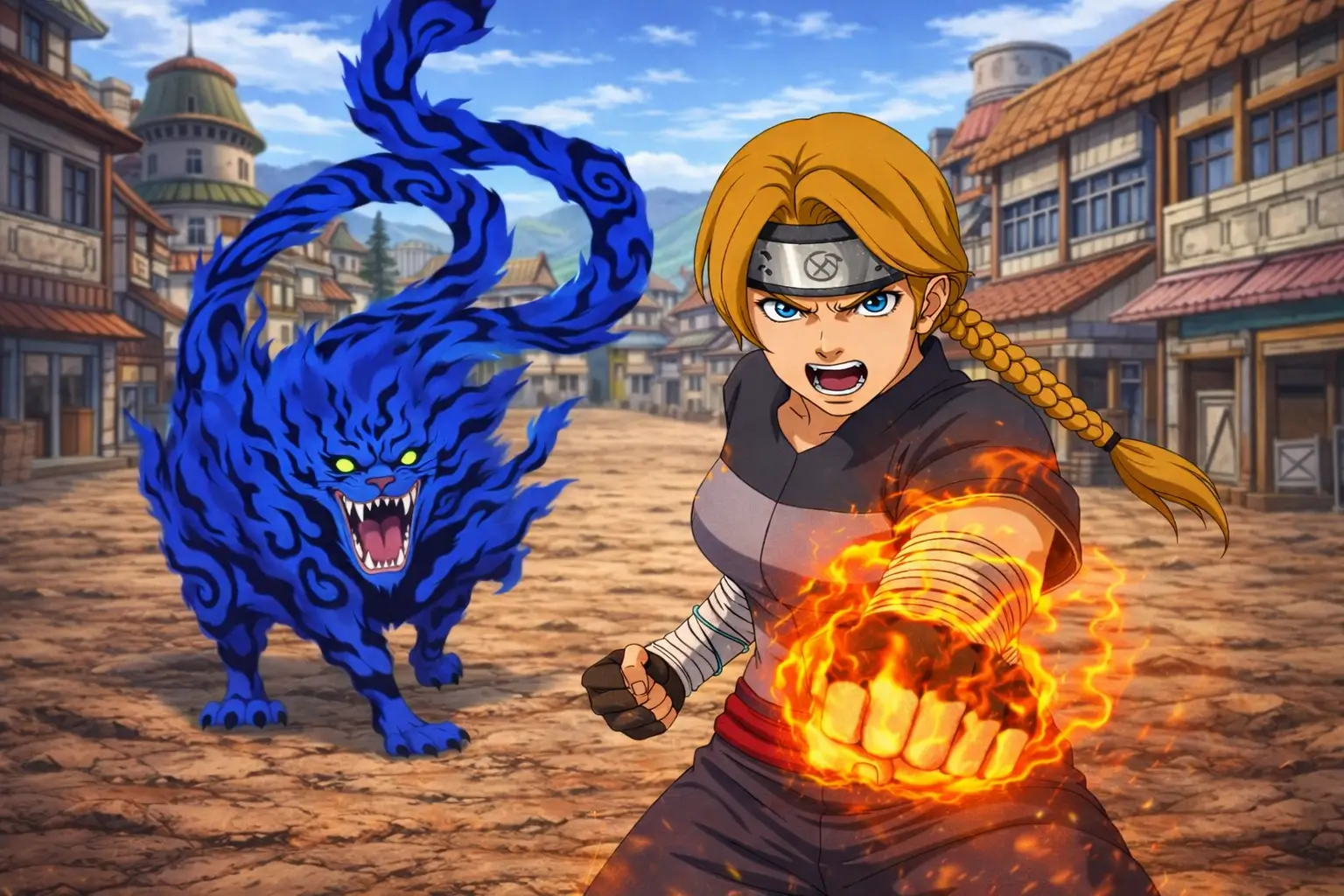 Yugito Nii jinchuriki de Matatabi la bestia de dos colas en Naruto Shippuden