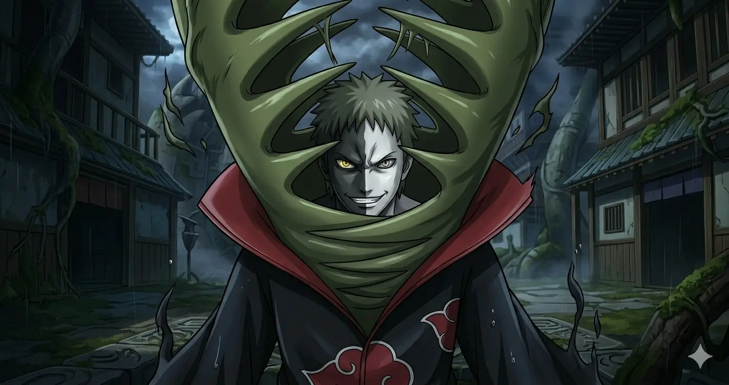 Zetsu Akatsuki espía doble blanco negro Naruto